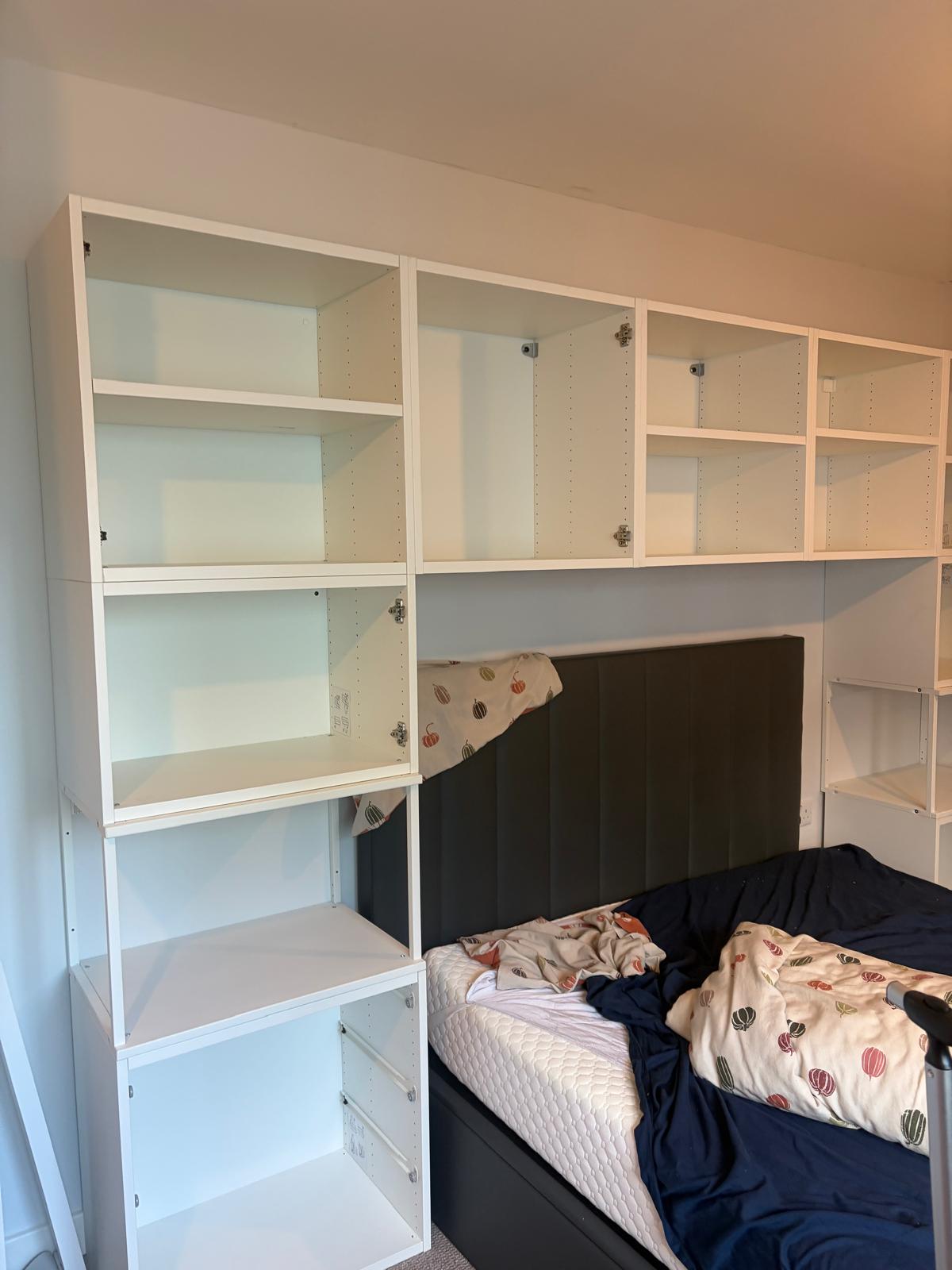 Custom IKEA shelving installation in N22 London