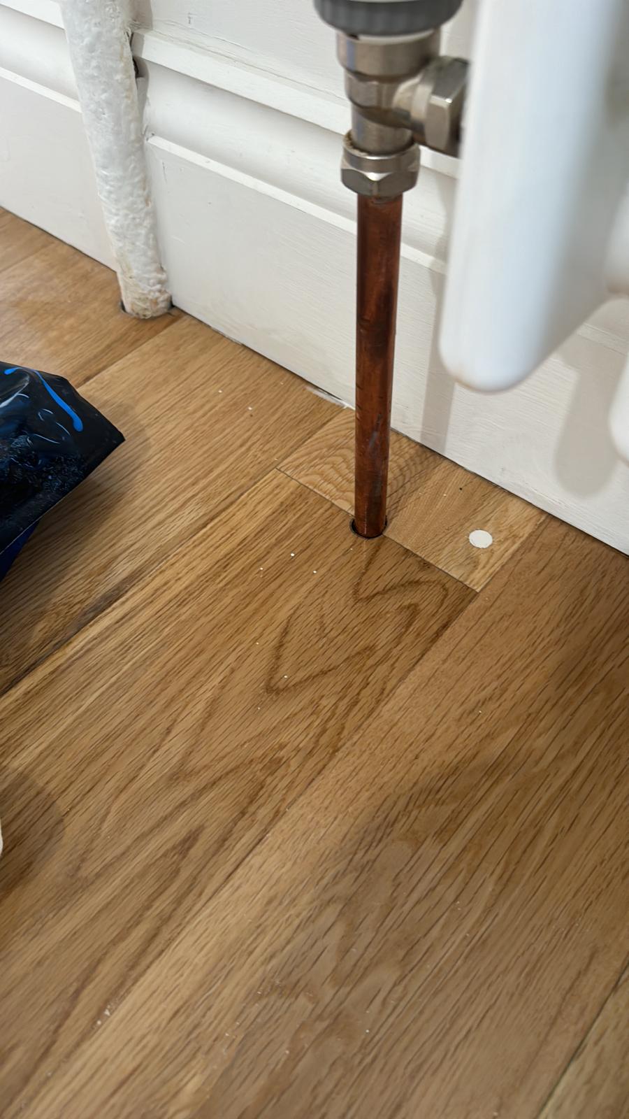floor floor fitting perfectly around pipes