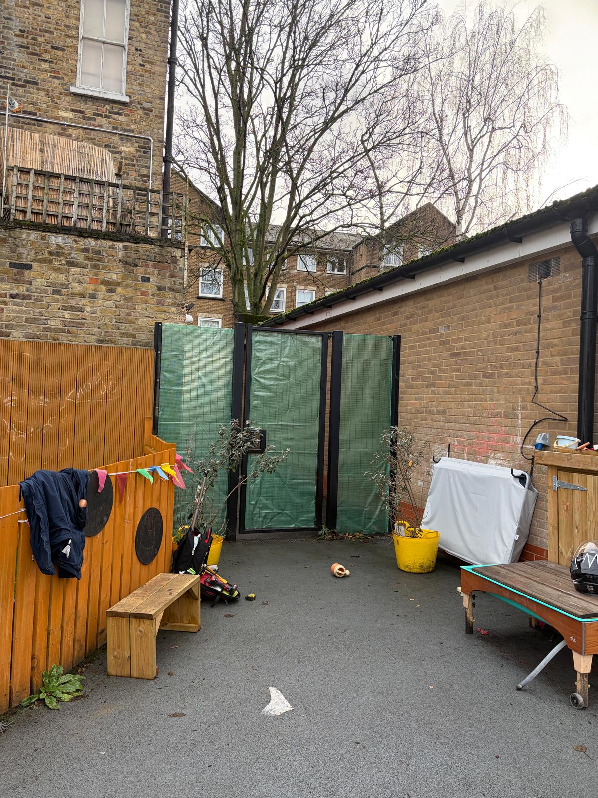 protective gate wrapping installation in nursery EC1 London