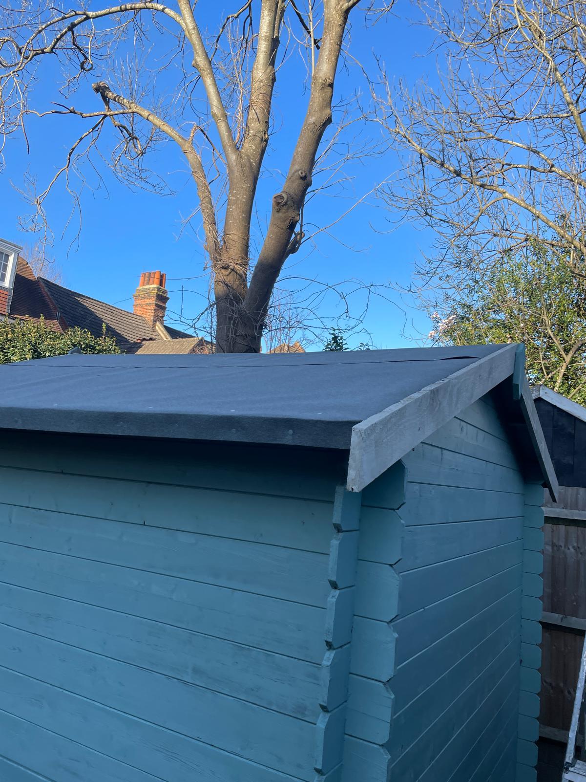 Garden shed roof felt installation in HA0 London